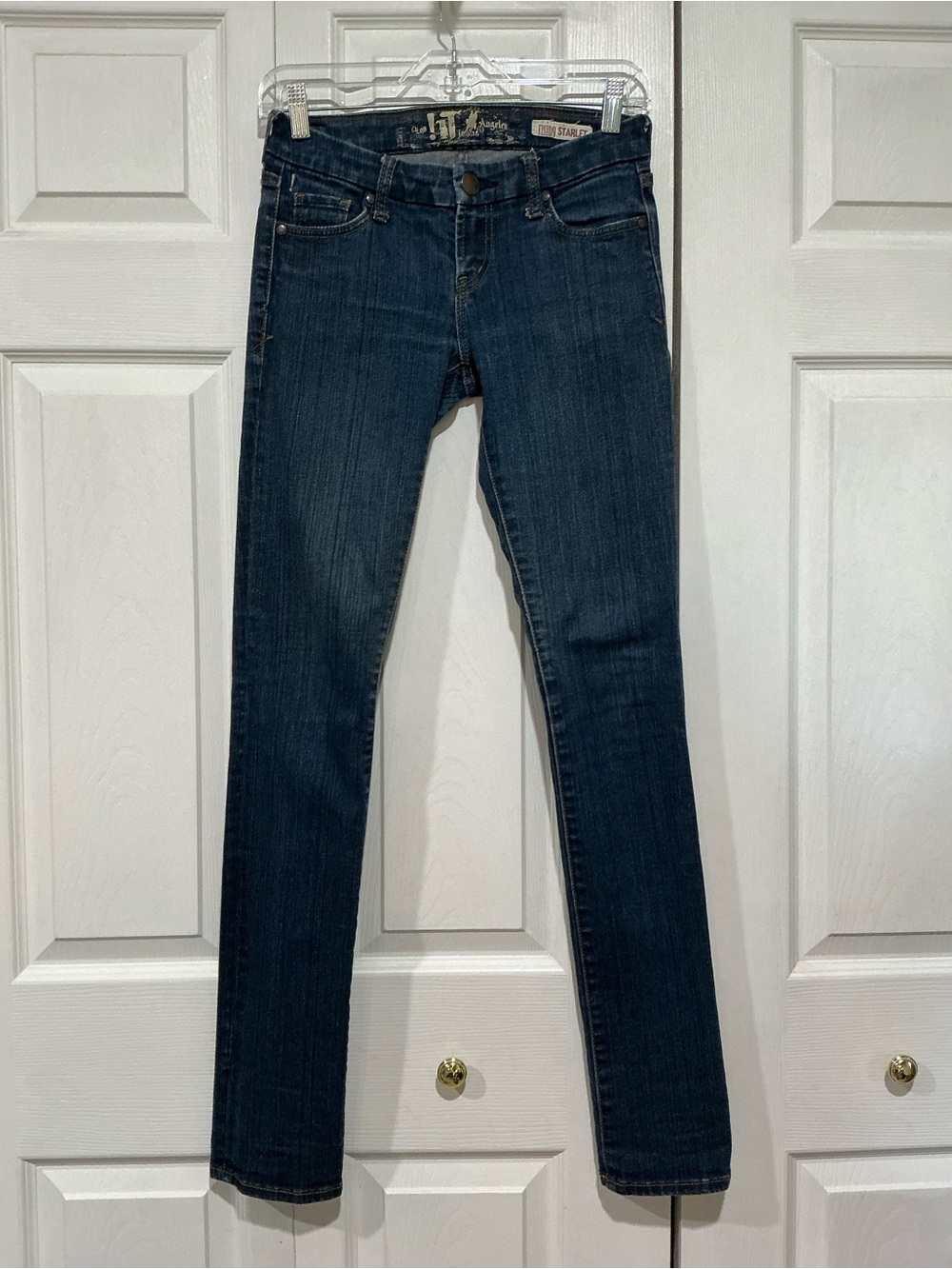 💙 !iT Los Angeles Rising Starlet Straight Skinny Blue Denim Jeans - 0/25 (01529)